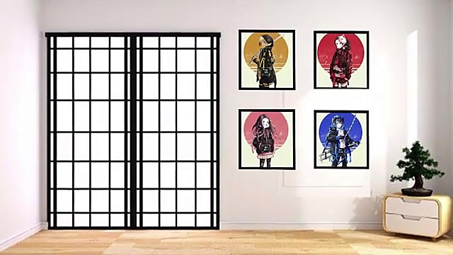 Framed posters on wall finish (SKU ask)