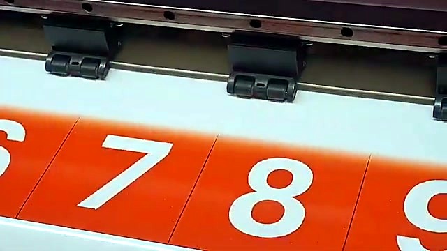 Carriage printing orange number row (SKU ask)