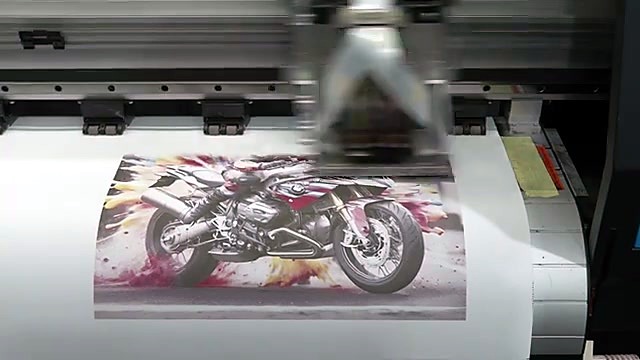 CLEAR FastCOLOUR carriage printing motorcycle on roll (SKU ask)