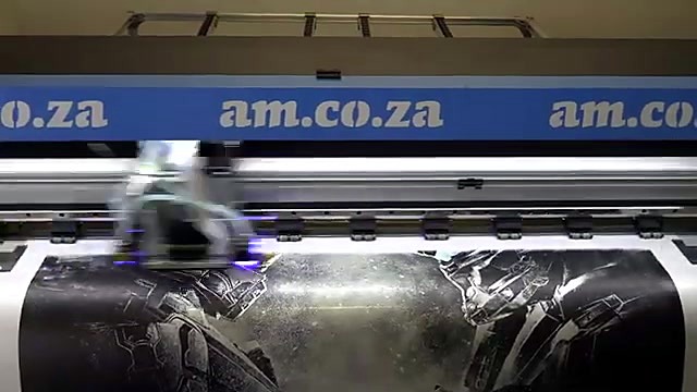 Carriage UV cure over reflective vinyl print (SKU ask)