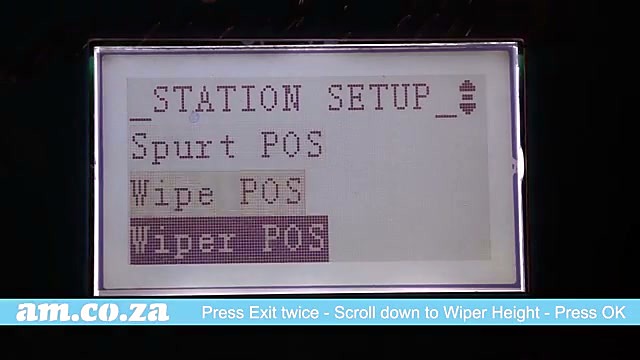 Station Setup Wiper densify (SKU ask)
