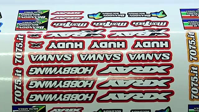 Printed Hobbywing/Xray/Sanwa/Hudy sticker sheet (SKU ask)