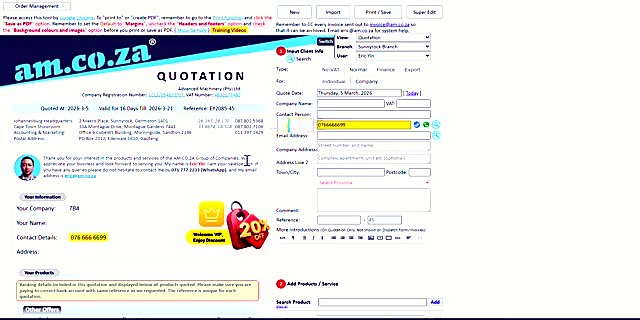 am.co.za branding densify (SKU ask)