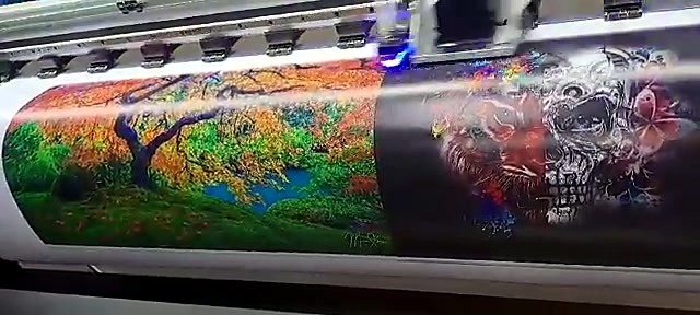 UV cure mid tiger-skull high-gloss graphic (SKU ask)