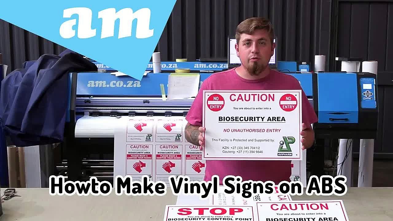Howto vinyl signs on ABS thumb (SKU ask)