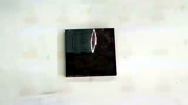 RustOff cleaned bright square on rusted plate (SKU ask)