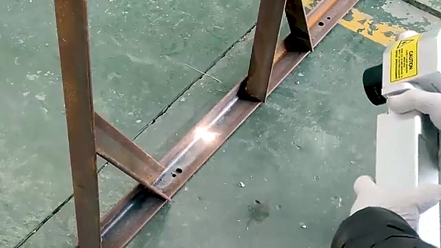 Handheld RustOff gun cleaning rusted frame (SKU ask)