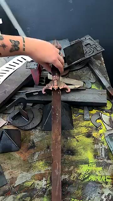 RustOff handset on rusted sword densify (SKU ask)