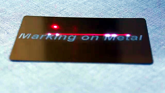 Marking on Metal gold aluminum card (SKU ask)