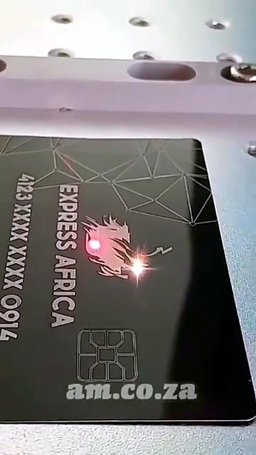 Active laser mark spark on card (SKU ask)