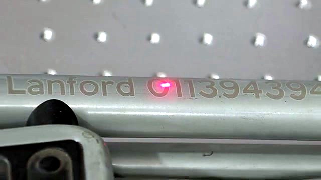 Fiber marking Lanford on metal tube (SKU ask)