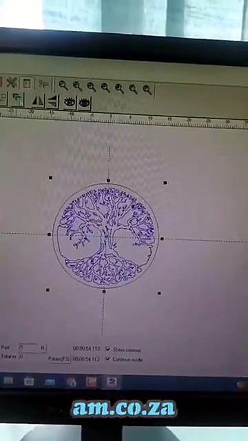 Tree of Life design on monitor (SKU ask)
