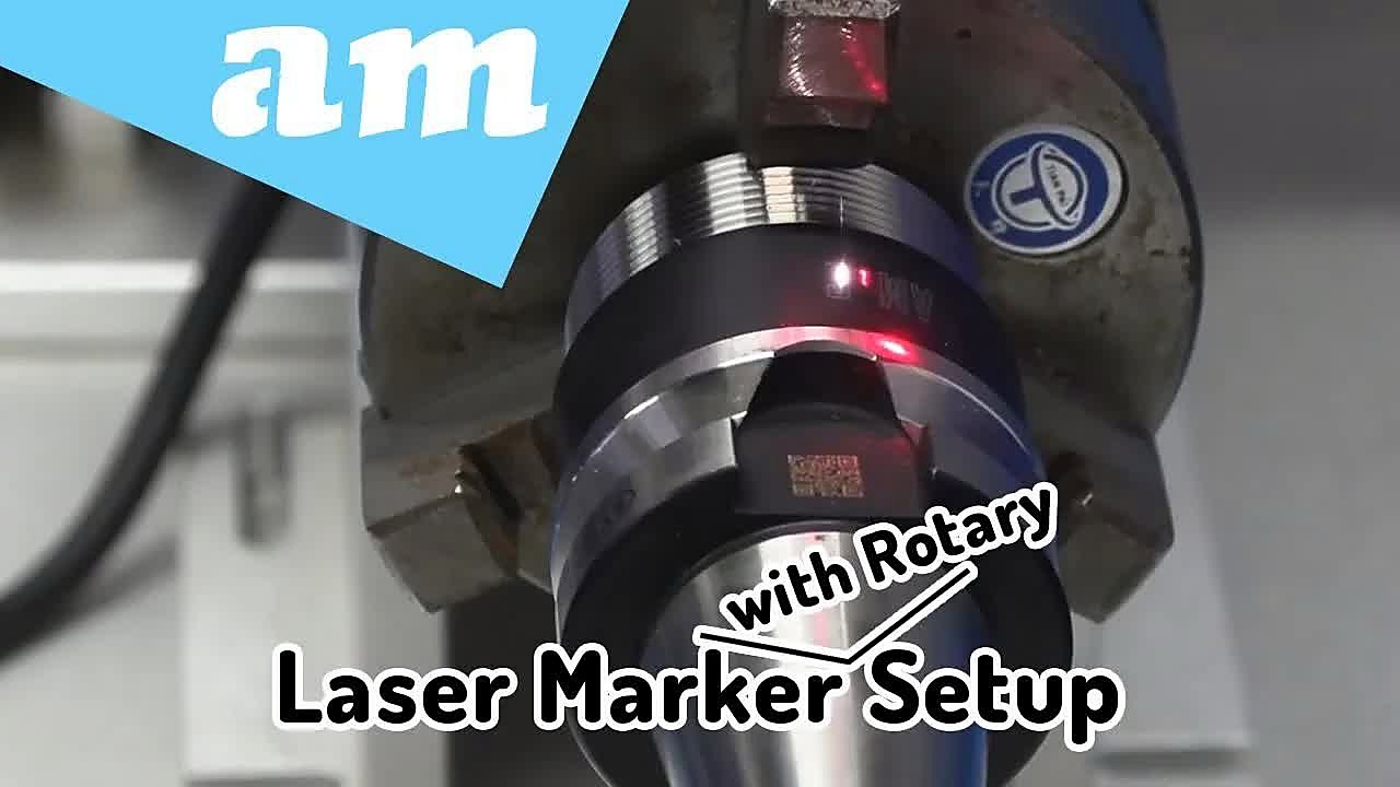 YouTube thumb — LabelMark fibre rotary setup (SKU ask)