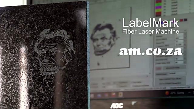 LabelMark Fiber Laser Machine am.co.za monitor overlay (SKU ask)