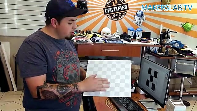Finished checkerboard tile held up CERTIFIED shop (SKU ask)