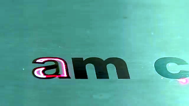 CLEAR live colour mark am letters on stainless (SKU ask)