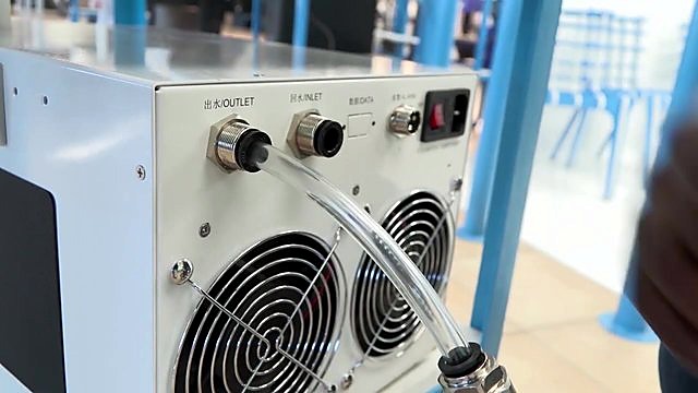 Chiller rear OUTLET/INLET + ALARM aviation + dual fans (SKU ask)
