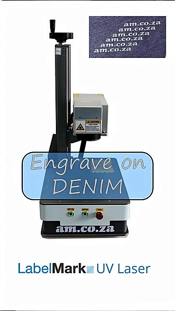 LabelMark UV Laser Engrave on DENIM hero (SKU ask)