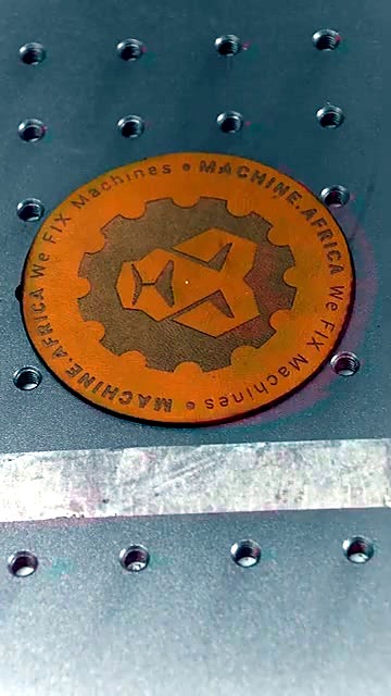 MACHINE.AFRICA lion border engraved on leather (SKU ask)