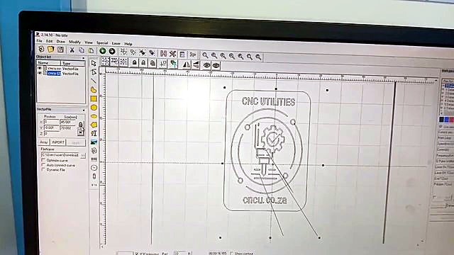 C.M.S layout of CNC UTILITIES gear logo (SKU ask)