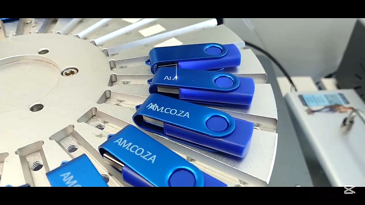AM.CO.ZA etched on USB metal swivel (SKU ask)