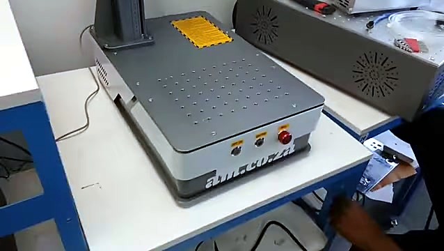 Grey perforated base + control box / e-stop (SKU ask)