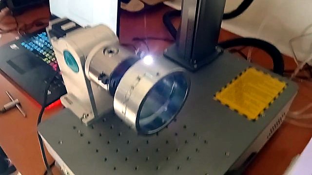 Close rotary marking on cylindrical metal (SKU ask)