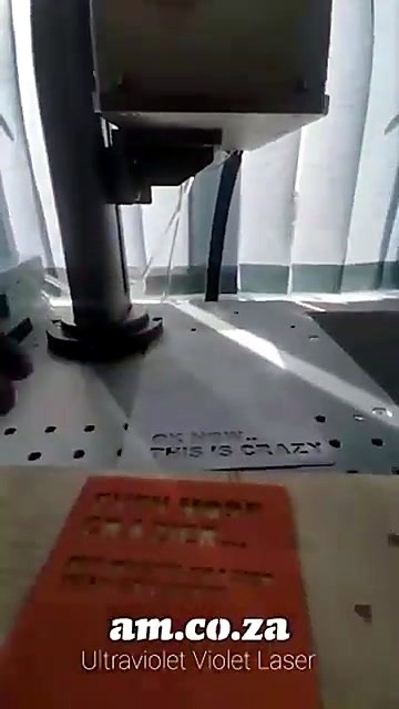 UV mark AM.CO.ZA on orange flexible sheet (SKU ask)