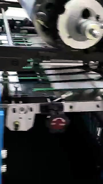 Close-up of offset feed/inking rollers