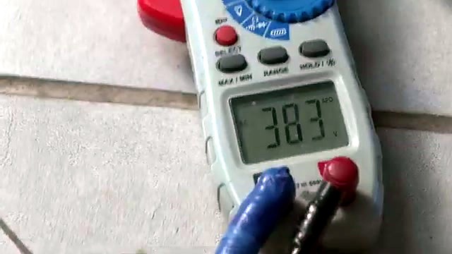 Multimeter ~383.7V on 380V output verify (SKU ask)