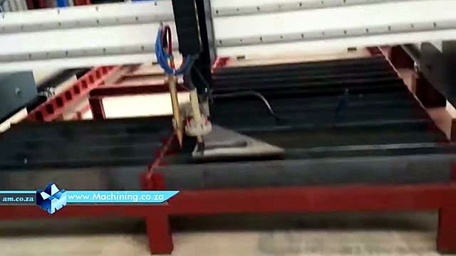 CLEAR red-frame plasma table + torch over slats (SKU ask)