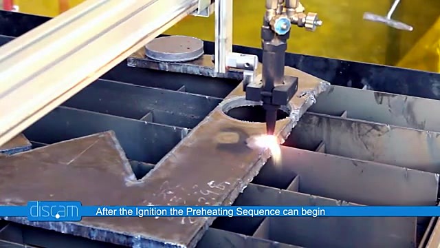 Preheat flame sequence on steel plate (SKU ask)