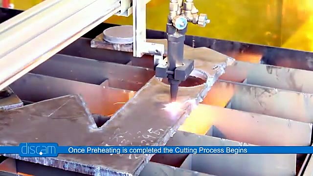 Flame cutting circular path with sparks (SKU ask)