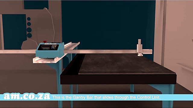 Silver gantry bar over cutting table (SKU ask)