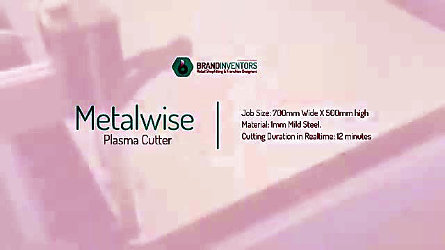 Metalwise title card with 700×500 / 1mm steel job specs (SKU ask)