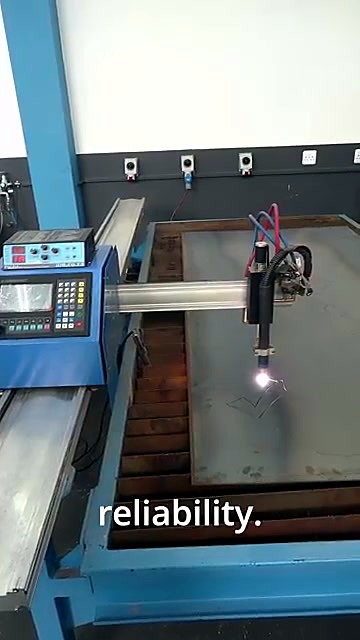 Blue gantry plasma + am.co.za controller cutting checkmark (SKU ask)