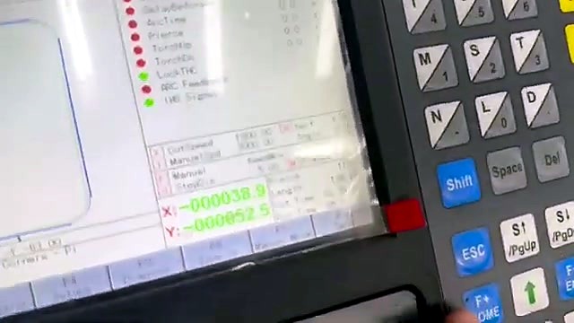 F2100B Manual coords screen on blue console (SKU ask)