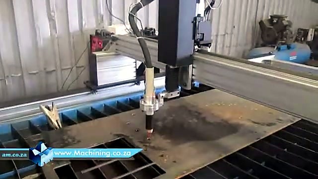 Blue gantry wide over steel plate (SKU ask)
