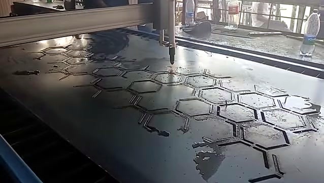 Plasma gantry/torch cutting honeycomb hexes in sheet metal (SKU ask)
