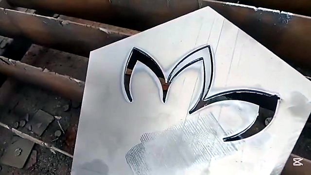 Finished MS plate with AM.CO.ZA logo cutout (SKU ask)
