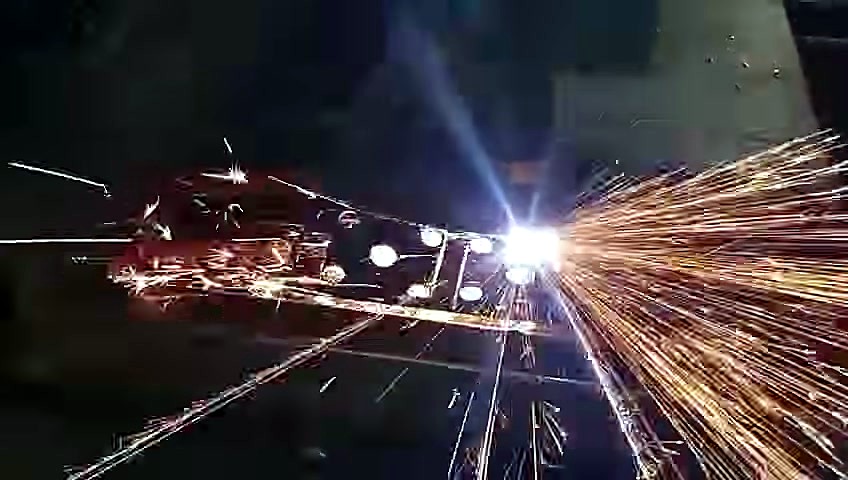 Holes in steel + spark fan mid-cut (SKU ask)