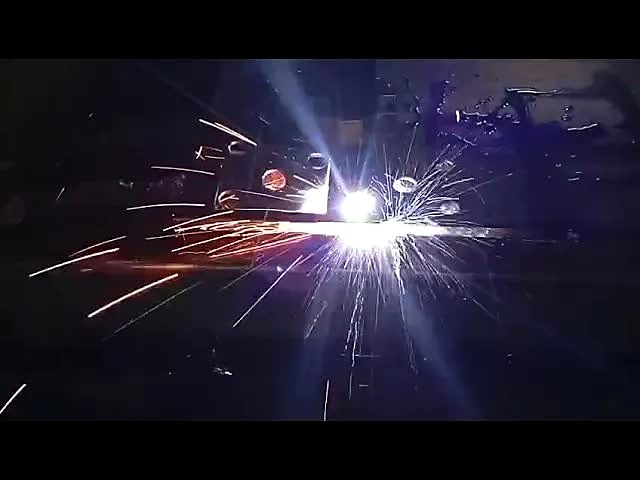 YouTube thumb — plasma cuts holes in steel (SKU ask)