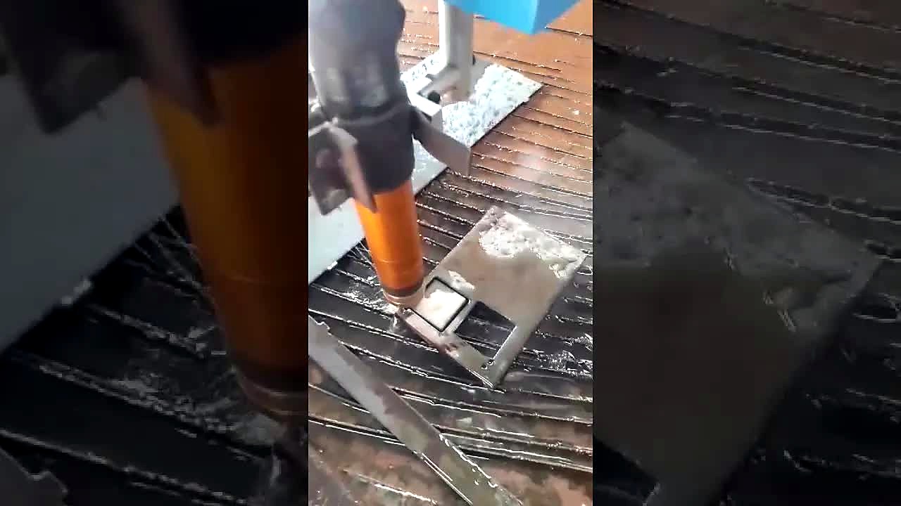 YouTube thumb — plasma cuts metal squares (SKU ask)