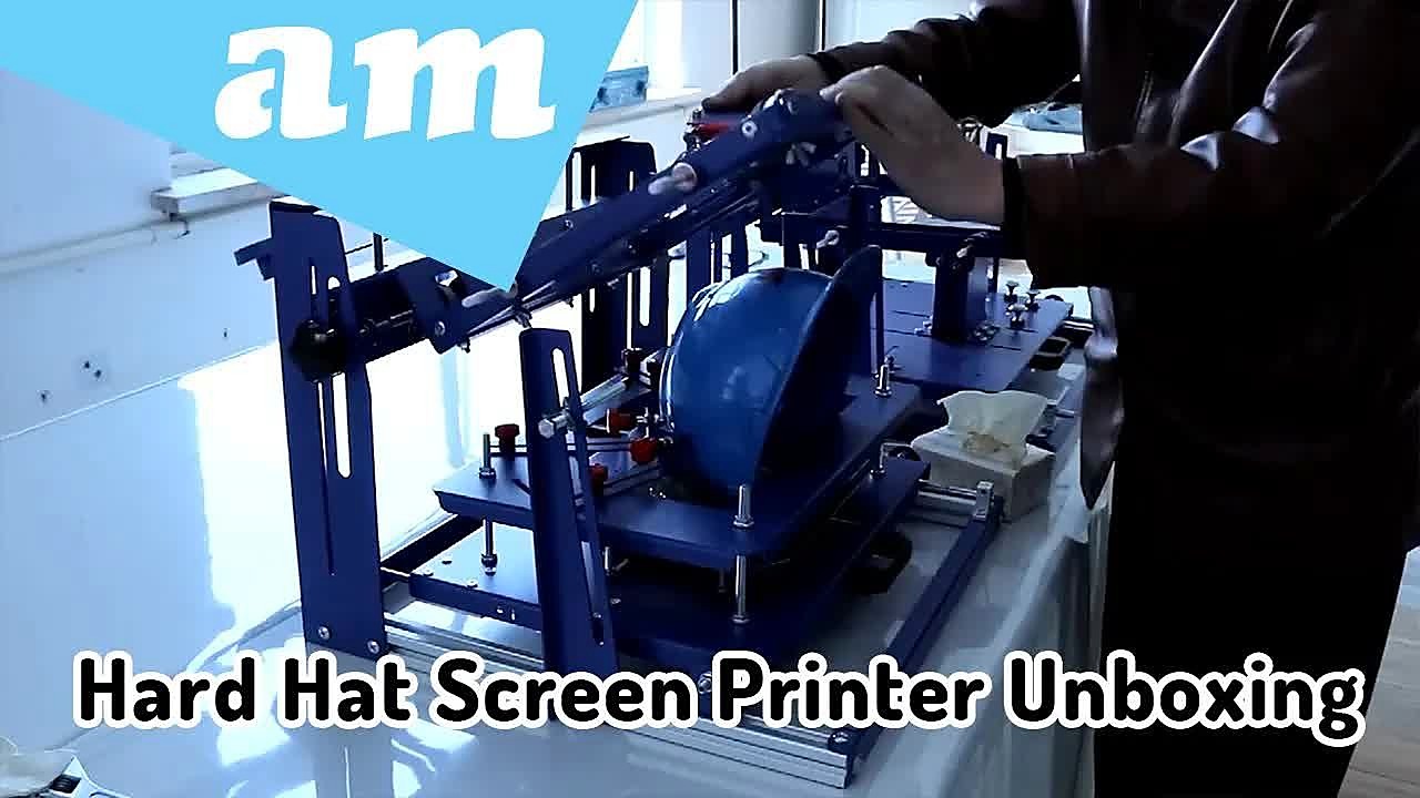 YouTube thumb — hard hat screen printer (SKU ask)