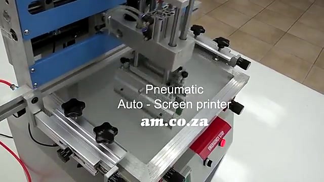 CLEAR Pneumatic Auto Screen printer am.co.za overlay (SKU ask)