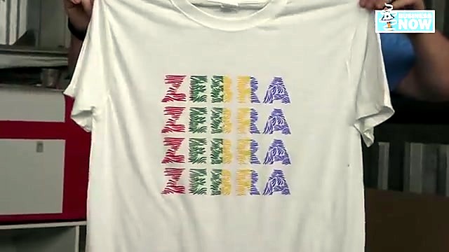 ZEBRA multi-colour print on white tee (SKU ask)