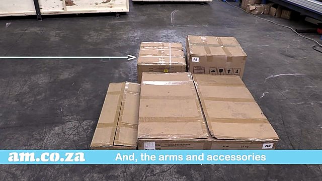 Six-station parts boxes on warehouse floor (SKU ask)