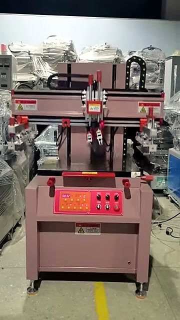 SP 3550-class pink automatic flat screen printer front overview (SKU ask)
