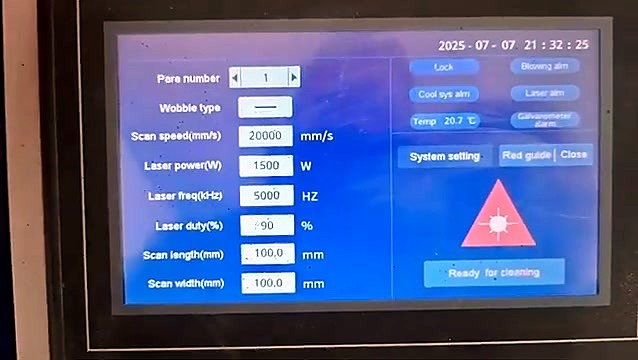 English UI Laser power(W) 1500 + Ready for cleaning (wattage open)