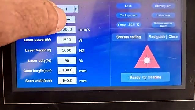 Scan 100×100 mm + Ready for cleaning (wattage open)